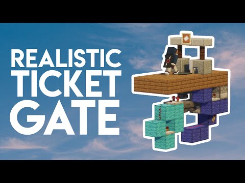 Realistic Turnstile / Toll Gate / Keycard Door 🎫 | Minecraft Java & Bedrock 1.20+ Redstone Tutorial