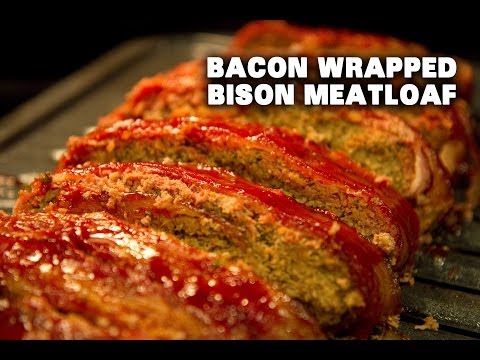 Bacon Wrapped Bison Meatloaf