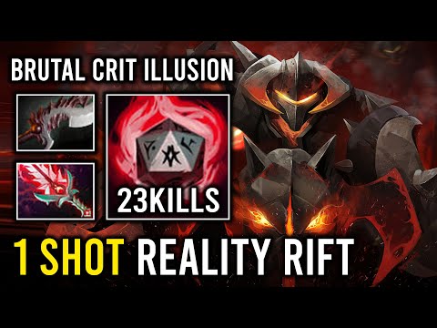 WTF Unlimited Crit Illusion 1 Shot Reality Rift Chaos Knight Instant Delete ALL Dota 2