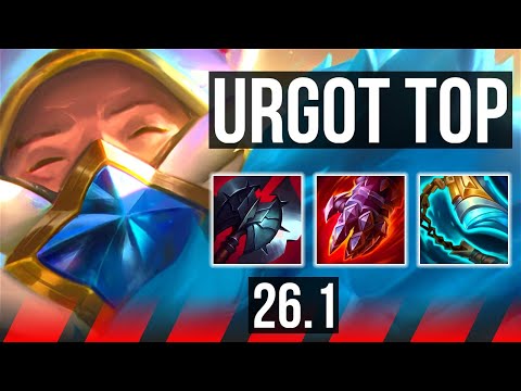 URGOT vs TEEMO (TOP) | 45K damage | KR Master | 26.1