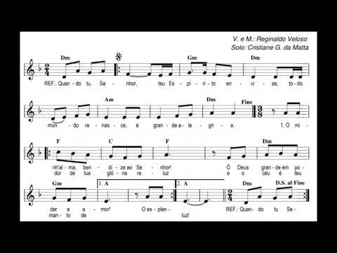 Quando Tú Senhor, Teu Espírito Envias - Reginaldo Veloso