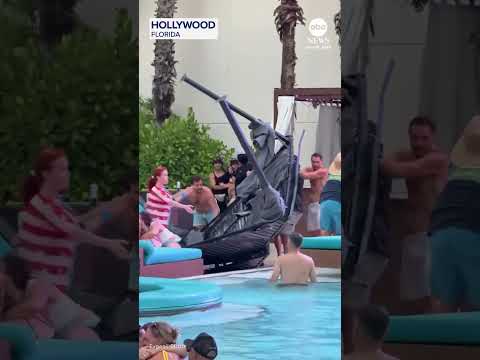 Five injured after wind sends cabana frame flying at Florida hotel