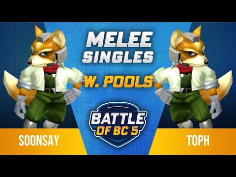 Soonsay (Fox) vs Toph (Fox) - Melee Singles Winners Pools - Battle of BC 5