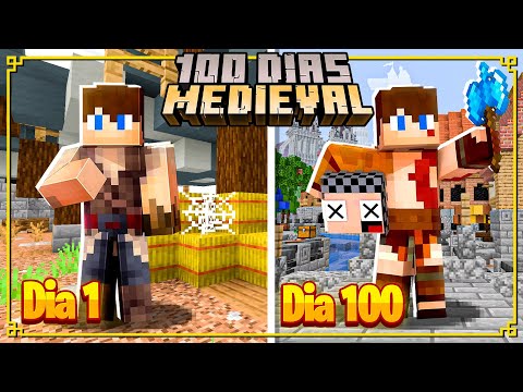 PASSEI 100 DIAS EM UM TORNEIO MEDIEVAL - Minecraft O FILME