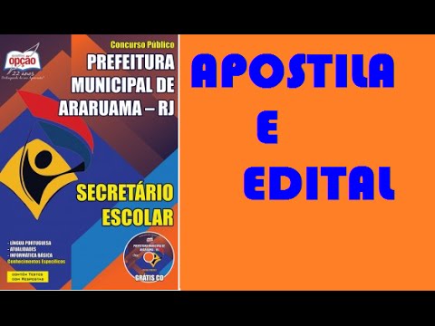 Apostila Secretário Escolar Concurso Prefeitura de Araruama 2015