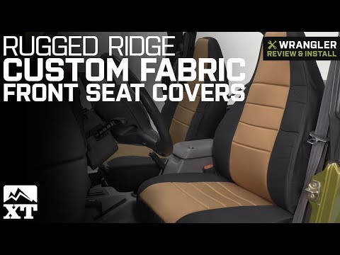 Jeep Wrangler Rugged Ridge Custom Fabric Front Seat Covers (1997-2002 TJ) Review & Install