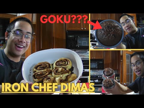 Cinnamon Buns and a GOKU CAKE!?!?!  BIRTHDAY SPECIAL [Iron Chef DIMAS]