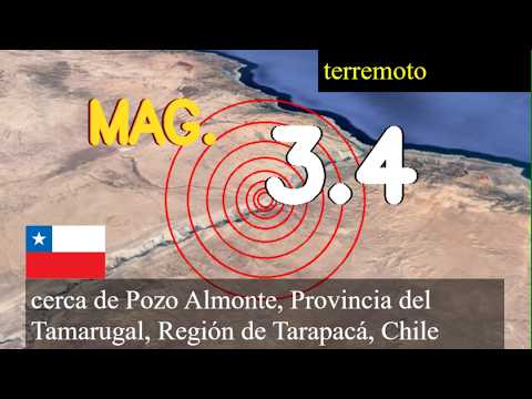😱🚨  Terremoto cerca de Pozo Almonte, Provincia de Tamarugal, Región de Tarapacá, Chile actualizacion