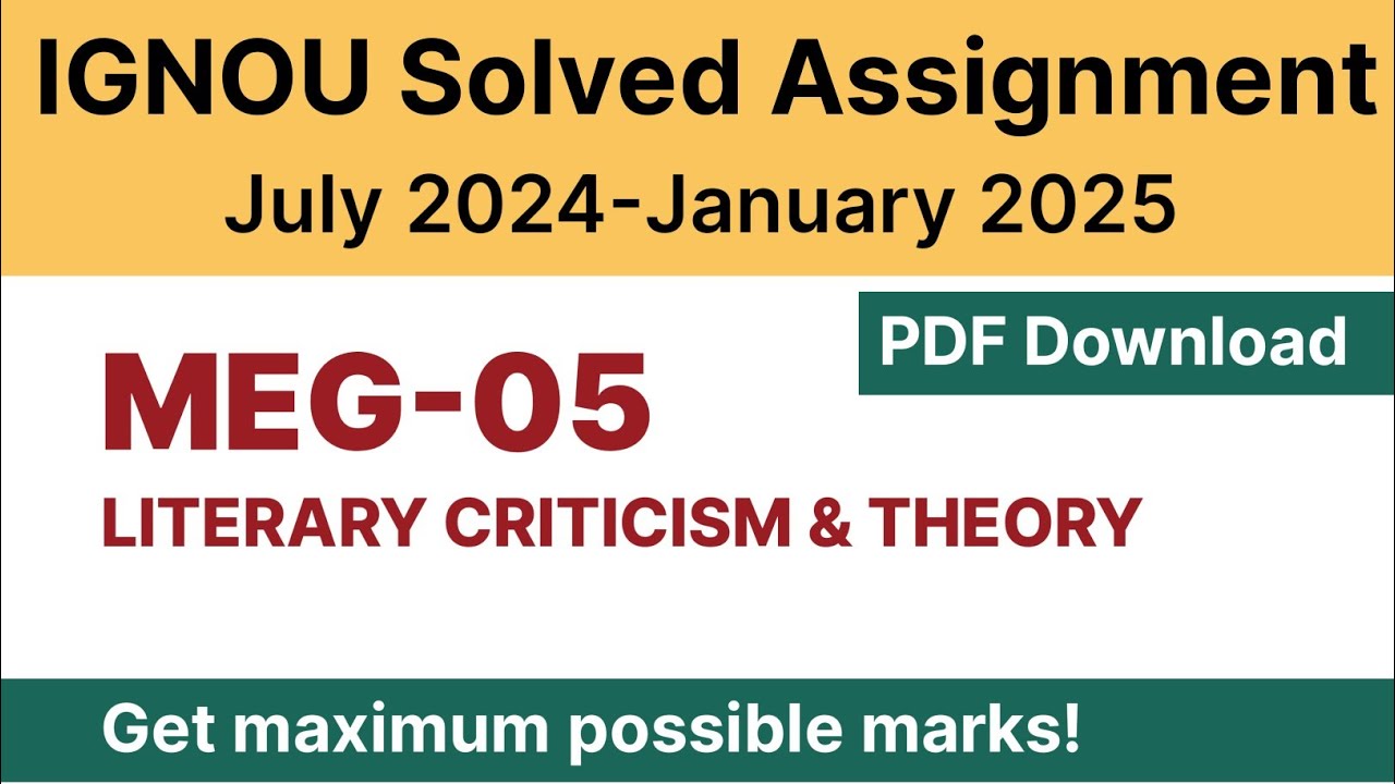 IGNOU MEG 05 Solved Assignment 2024-25 PDF Download