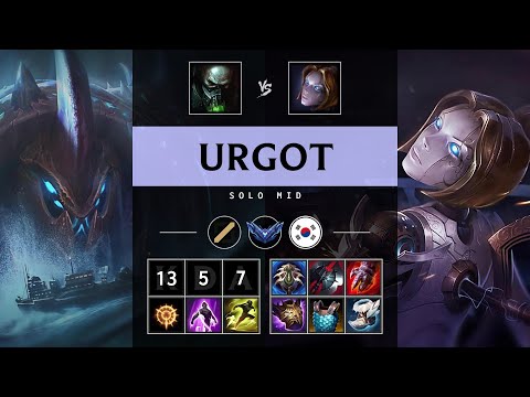 Urgot Mid vs Orianna - KR Diamond Patch 25.17
