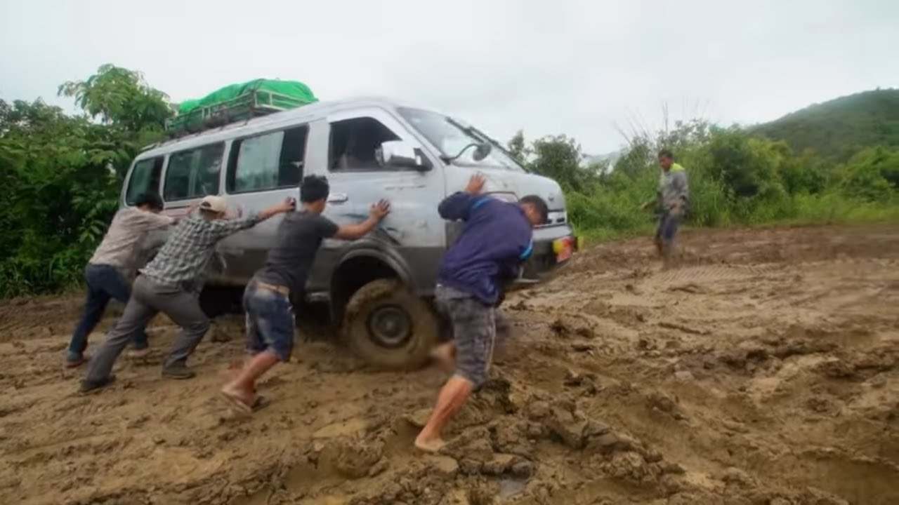Deplorable mud roads of Myanmar