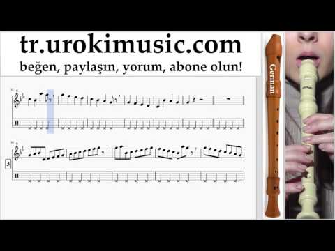 Blok flüt dersleri (G.) Mission Impossible - Theme Notalar Eğitim Bölüm#1 um-i723