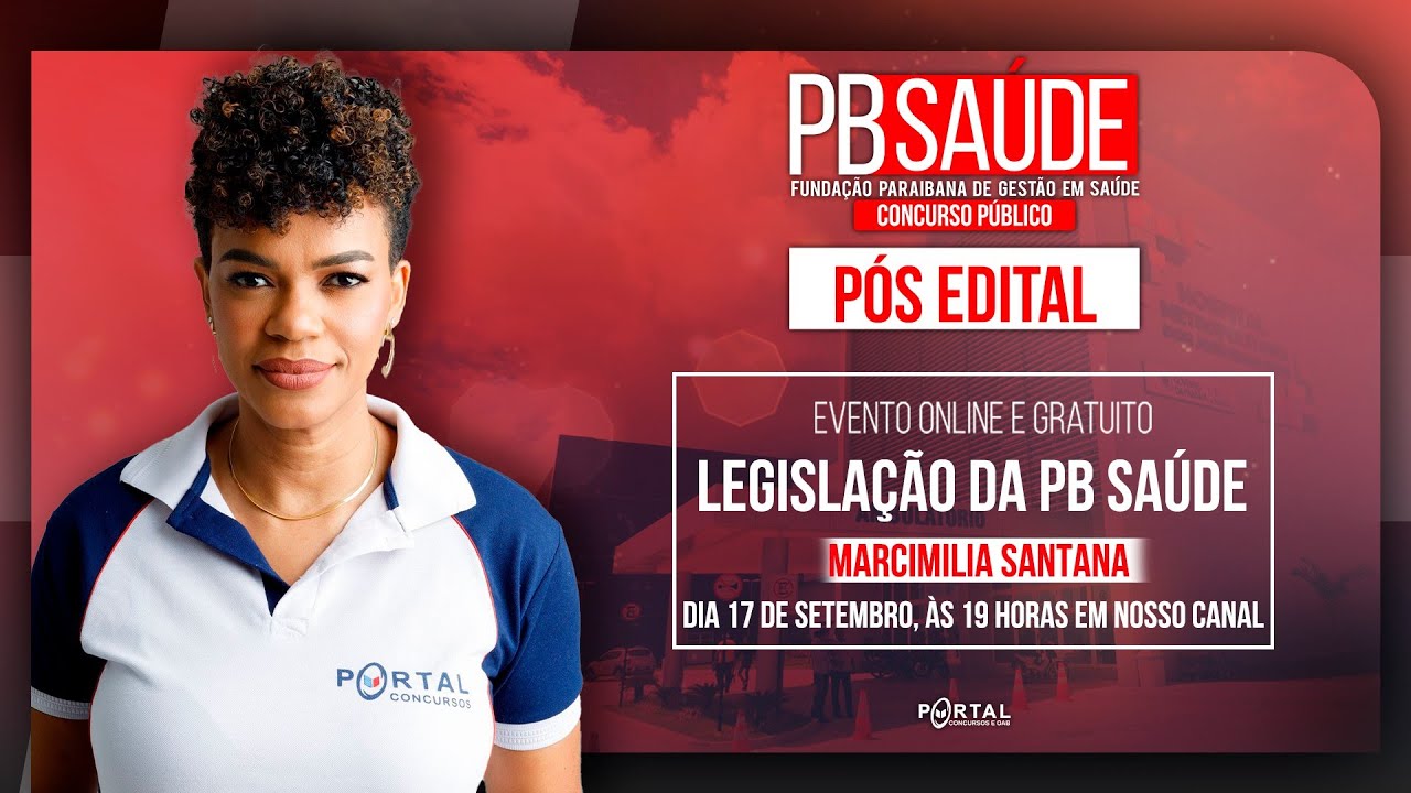 PB SAÚDE: LEGISLAÇÃO DA PB SAÚDE PÓS EDITAL @CursosdoPortal