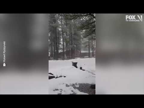 Winter wonderland in Arizona as storm sweeps through