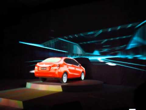 Mitsubishi Mirage G4 3D mapped video presentation.