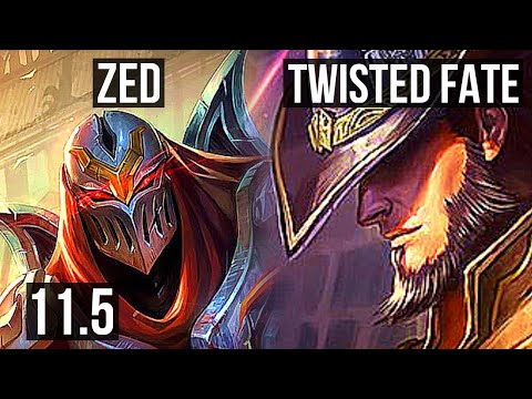 ZED vs TWISTED FATE (MID) | Rank 5 Zed, 2.9M mastery, 1800+ games, 15/4/8 | EUW Challenger | v11.5