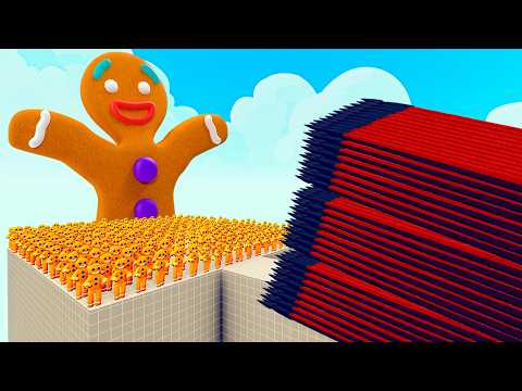 100x GINGERBREAD + 1x GIANT vs 1x EVERY GOD   Totally Accurate Battle Simulator TABS
