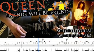 Queen - Friends Will Be Friends intro and main solo lesson (with tablatures and backing tracks)