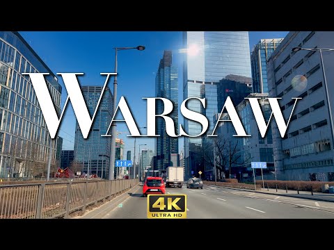 Just drive through Warsaw 🇵🇱 Poland  March 2025 and relax watching the Scenic view 4K