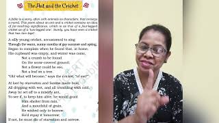 The Ant And The Cricket Adapted from Aesop's Fable | Explanation of Poem 1 | Class 8