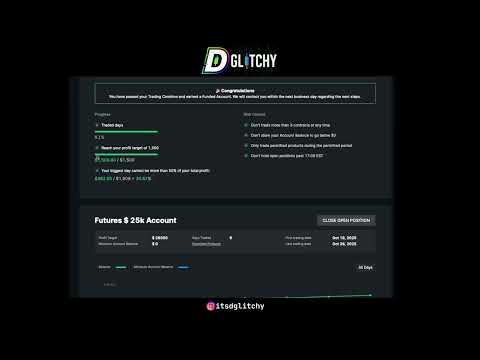 Takeprofittrader 25K PASSED. DGLITCHY