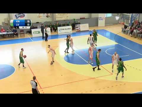 SBL Playoff Quarter Final BK Levice VS MBK Komarno (SBL vice champs)Josh Nofflet #24 green jersey