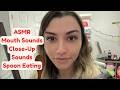 ASMR Mouth Sounds Lens Licking Spoon Eating