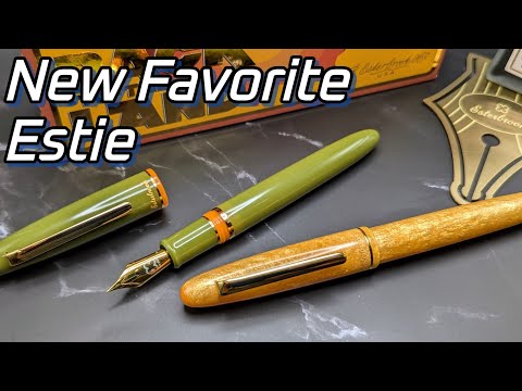 Diamond Infused Fountain Pen - Esterbrook Estie Golden Gratitude & Back To The Land