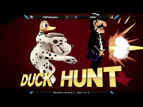 PREVO 2017 Part 2 WR1 - V3|Puffmebro (Duck Hunt) vs rDNA (Mega Man)