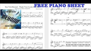 Star Trek Beyond - Thank Your Lucky Star Date (FREE PIANO SHEET IN DESCRIPTION)