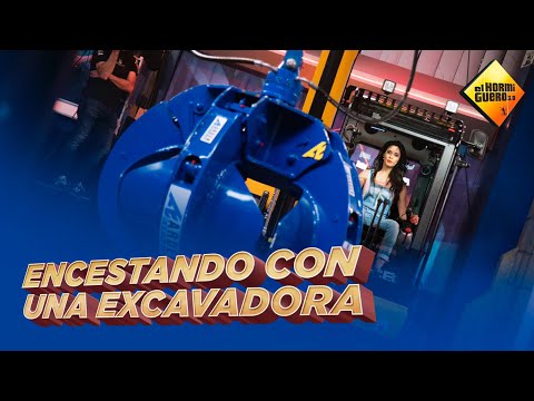 Pilar Rubio consigue encestar con una excavadora - El Hormiguero
