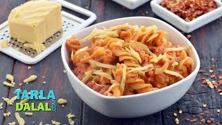 पास्ता इन रेड सॉस (Pasta In Red Sauce) by Tarla Dalal