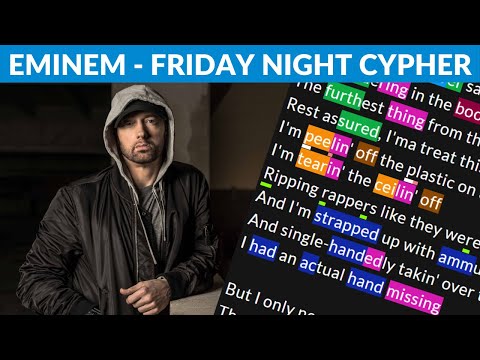 Eminem's Verse on Friday Night Cypher | Lyrics, Rhymes Highlighted