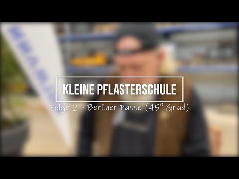 Kleine Pflasterschule - Passepflaster: 2 - Berliner Passe 45° Grad