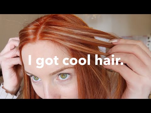 I tried red with blonde | Hair transformation.