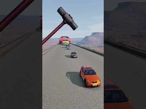 Extreme Hammer Crash Test! Small vs Giant Cars #beamngdrive