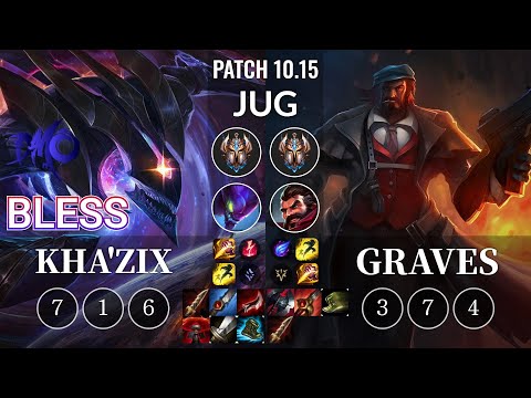 DMO bless Kha'Zix vs Graves Jungle - KR Patch 10.15