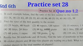 Practice set 28 class 6th maths