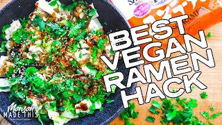 Best EVER Vegan Ramen Hack - Quick and Easy Ginger Scallion Noodles w/ Tofu Inspired by Danny Bowien