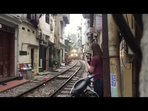 Up close at the Hanoi Train Street