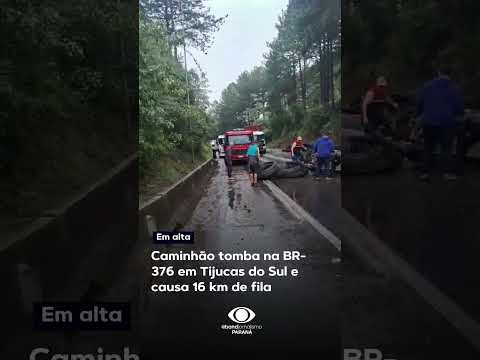Acidente causa fila de 16 km na BR-376