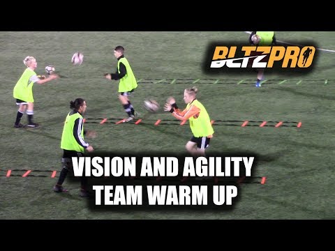 SoccerCoachTV.com - Bltzpro Agility and Vision Team Warm Up.