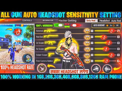 Free Fire Auto Headshot Trick 2025 Sensitivity | 2gb, 4gb, 6gb Ram Headshot Sensitivity Setting | FF