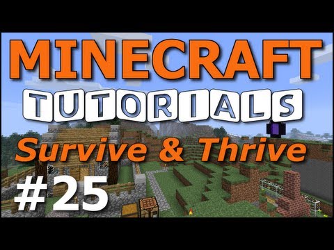 Minecraft Tutorials - E25 Powered Door (Survive and Thrive II)
