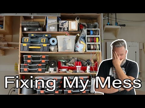 How to Build Next Level Shop Shelves// Shop Organization Idea