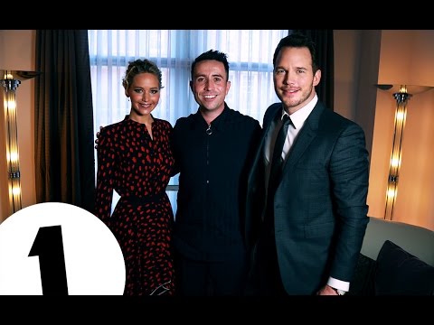 Jennifer Lawrence & Chris Pratt with Nick Grimshaw