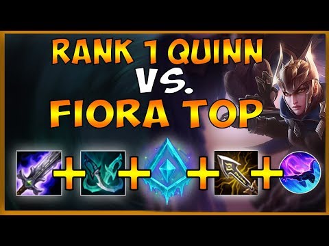 RANK 1 QUINN VS FIORA TOP IN HIGH ELO (BEST BUILD TO COUNTER HER) - League of Legends