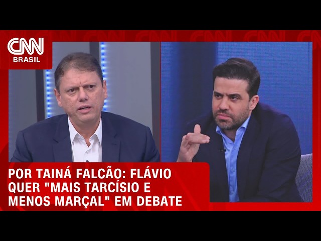 Flávio Bolsonaro quer "mais Tarcísio e menos Marçal" em debate | BASTIDORES CNN