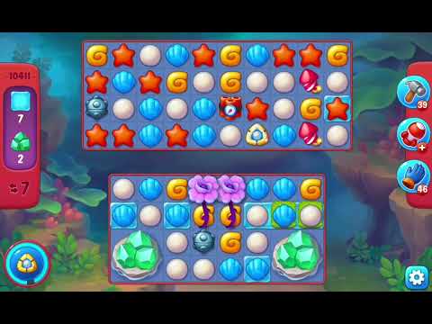 Fishdom Hard Level 10411 (with ingaame lightning and firecracker boosters and Glove) @choraelmin