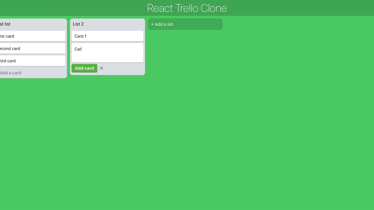 React Trello Clone